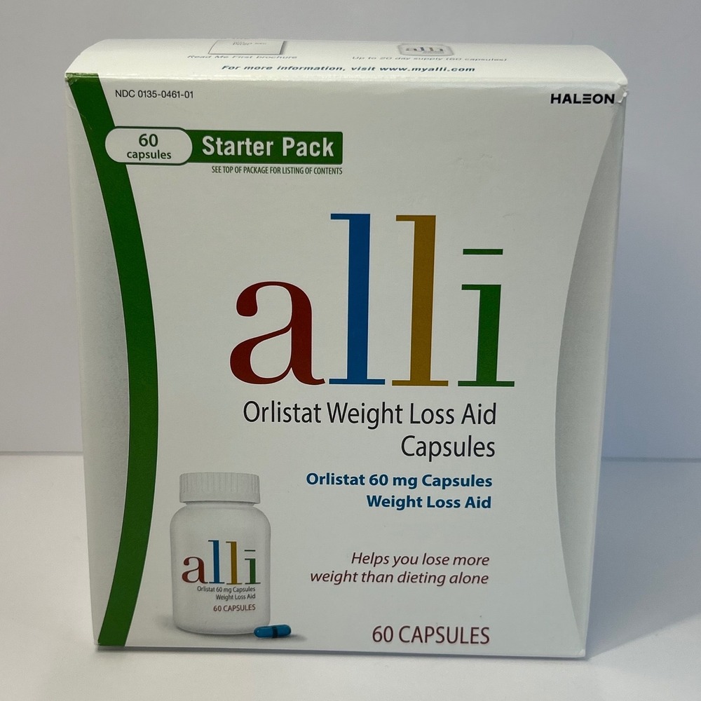 Alli Orlistat 60mg Weight Loss Aid Starter Pack 60 Capsules Exp 10/2027